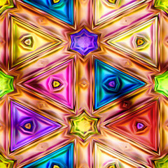 Seamless texture of abstract bright shiny colorful  3D illustration