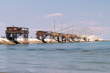 Trabucco, trebuchet, trabocco - traditional fishing houses in It
