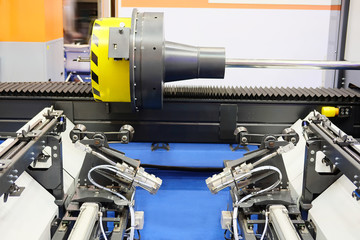 The image of a lathe