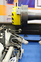 The image of a lathe