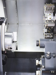 The image of a lathe