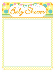 Baby shower neutral boy or girl frame print sheet