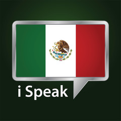 Mexican Flag Inside a Speech Bubble