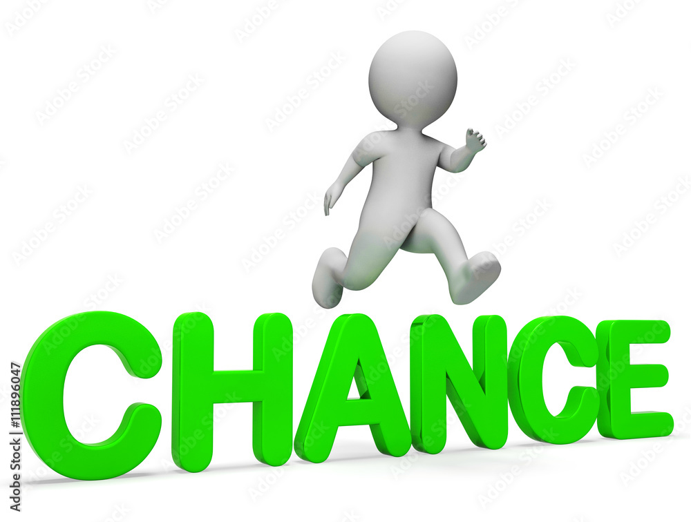 Poster chance get represents probability possible and having 3d renderi