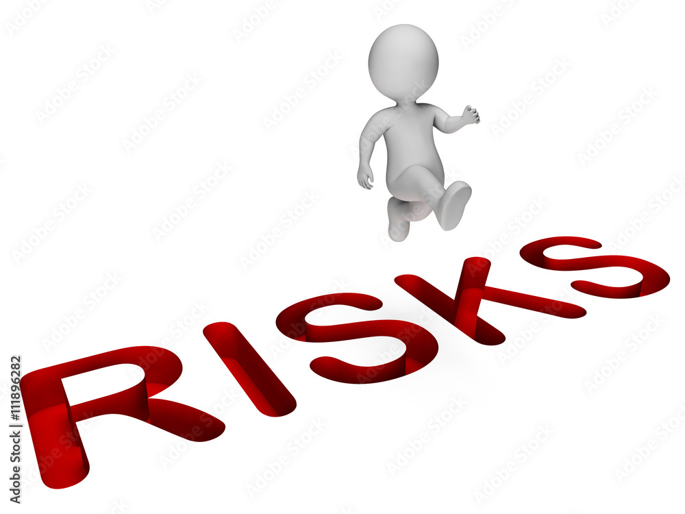 Poster overcome challenge indicates hard times and beware 3d rendering