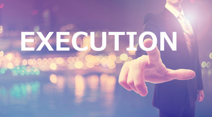 Execution concept with businessman