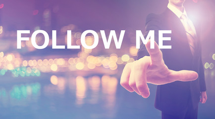 Follow Me concept with businessman