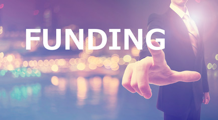 Funding concept with businessman