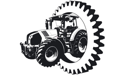 Traktor Lohnunternehmen Zahnrad