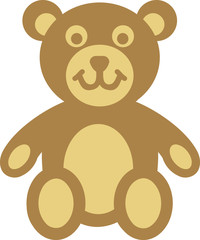 Teddy bear comic icon