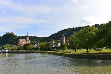 Fototapeta na wymiar Stadt Oberwesel UNESCO-Welterbe Oberes Mittelrheintal