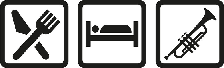 Trumpet - eat sleep icons