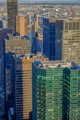 Fototapeta na wymiar Manhattan View looking West over the skyscrapers towards Brookly