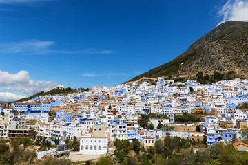 Fototapeta na wymiar View of the town of Chefchaouen, in Morocco
