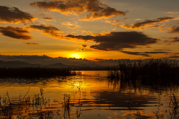 Morning sun reservoir