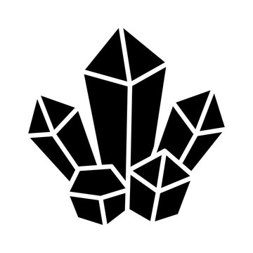 Magic Crystal Cluster Flat Icon For Games And Websites