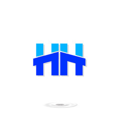 logo home, real estate, building, icon hh