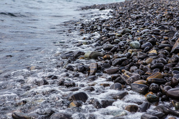 black stones beach island in Tarutao National Park,Thailand