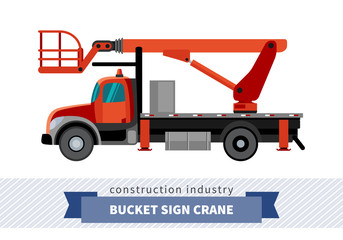 Bucket sign crane
