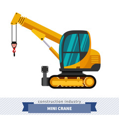 Crawler telescopic boom mini crane