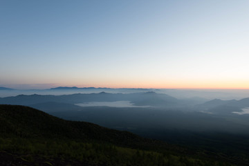 Fototapeta na wymiar 富士山からの富士五湖