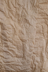 Crumpled brown paper texture. crumpled paper. crumpled texture