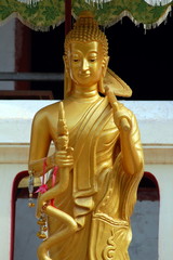 Statue of golden Buddha in Savannakhet, Laos 