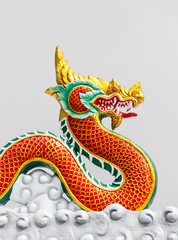 Chinese style dragon statue in thailand