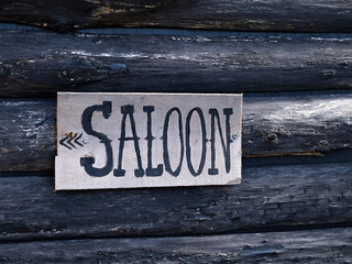 Wild west saloon sign