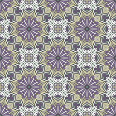 Ethnic floral seamless pattern