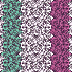 Ethnic floral seamless pattern