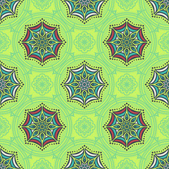 Ethnic floral seamless pattern