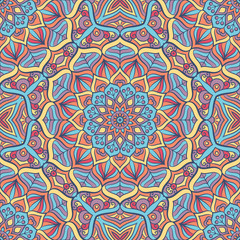 Ethnic floral seamless pattern