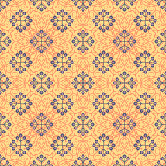 Ethnic floral seamless pattern