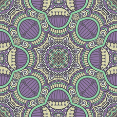 Ethnic floral seamless pattern