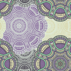 Ethnic floral seamless pattern