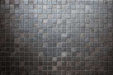grunge tiled metal background or texture