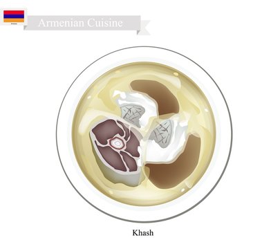 Khash or Armenian Traditional Cow Feet Soup