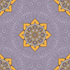 Ethnic floral seamless pattern