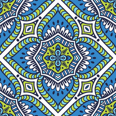 Ethnic floral seamless pattern