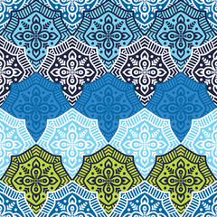 Ethnic floral seamless pattern