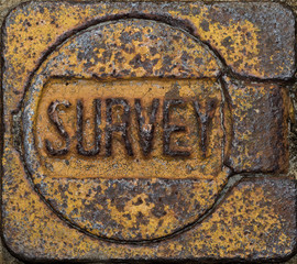 State Survey Marker, NSW, Australia - spatial referencing system that underpins surveying, land information & mapping systems in NSW.