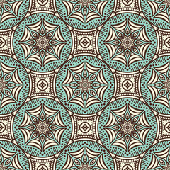Ethnic floral seamless pattern