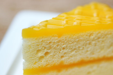 Close up of Orange cake.