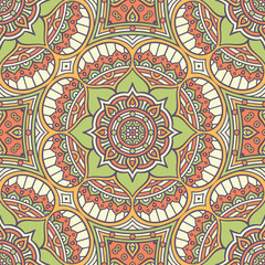 Ethnic floral seamless pattern
