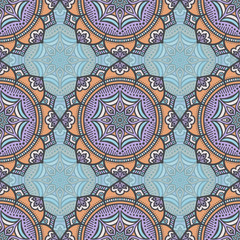 Ethnic floral seamless pattern