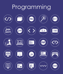 Set of programming simple icons