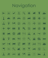 Set of navigation simple icons