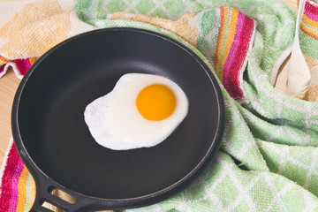 Fried egg in the pan