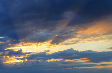 Obraz premium Sunset in sky
